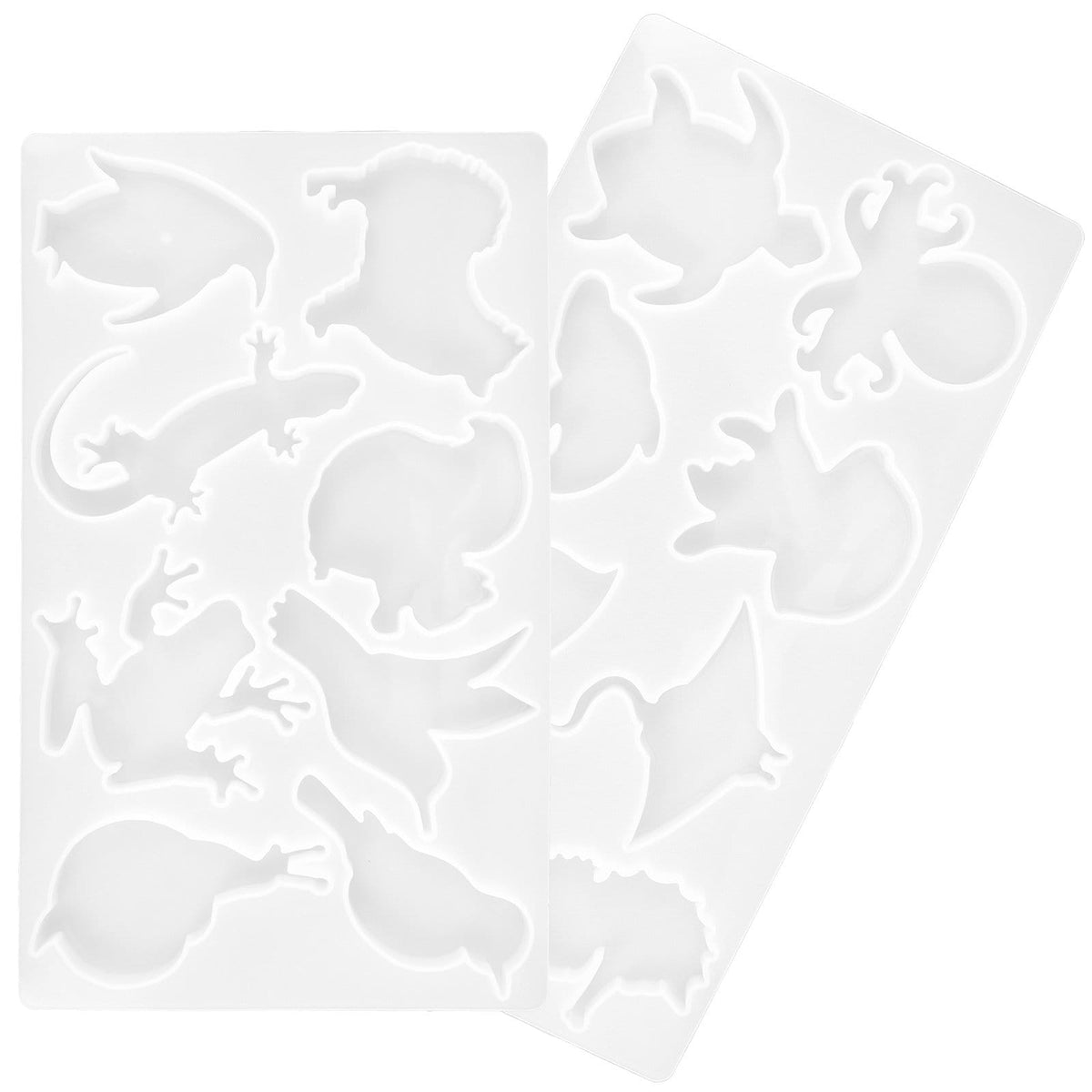 2Pcs DIY Animal Silicone Mold Easy to Release Epoxy Resin Casting Craft Mould