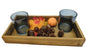 LIVARNO® decorative set wooden tray candle glasses