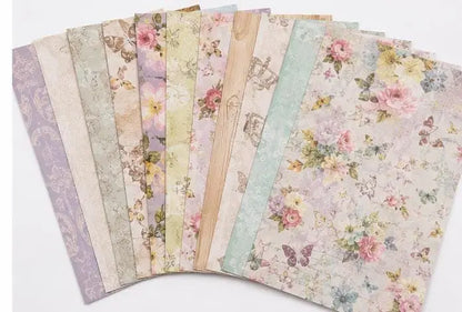 Crelando A4 colored paper 12 sheets 157 g/m² decoupage