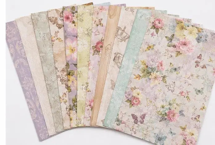 Crelando A4 colored paper 12 sheets 157 g/m² decoupage