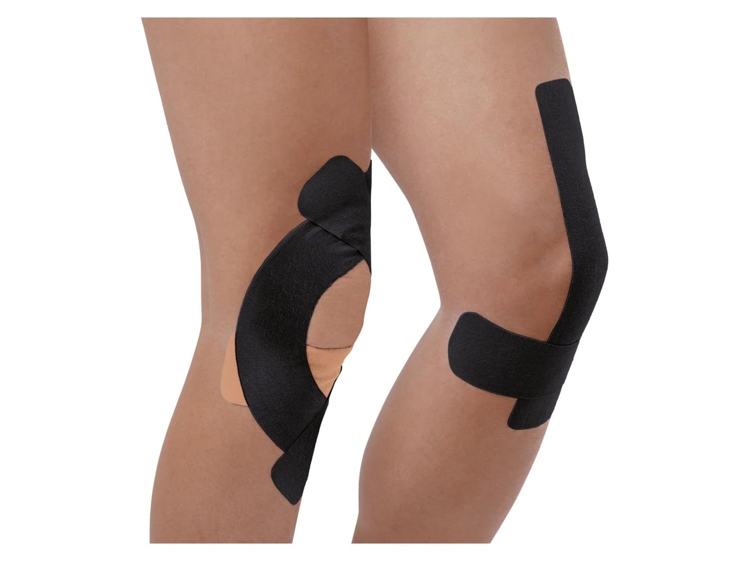 Sensiplast® Kinesiology Tapes. May be helpful for relieving muscle tension. Pack of 2. Composition: 95% cotton, 5% elastane. (Black and Beige)