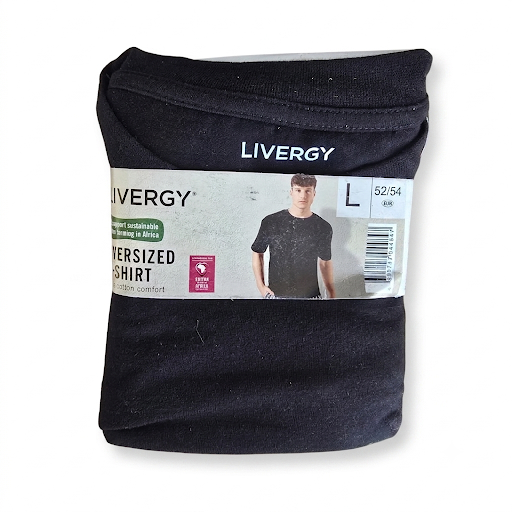 LIVERGY Men’s Oversized T-Shirt(Black)