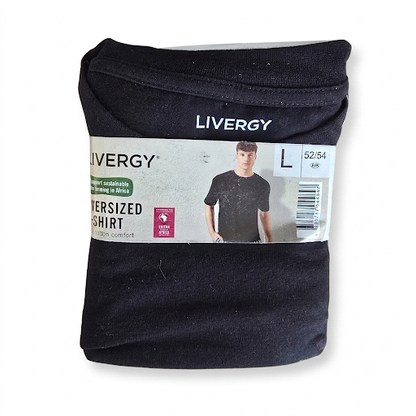 LIVERGY Men’s Oversized T-Shirt(Black)