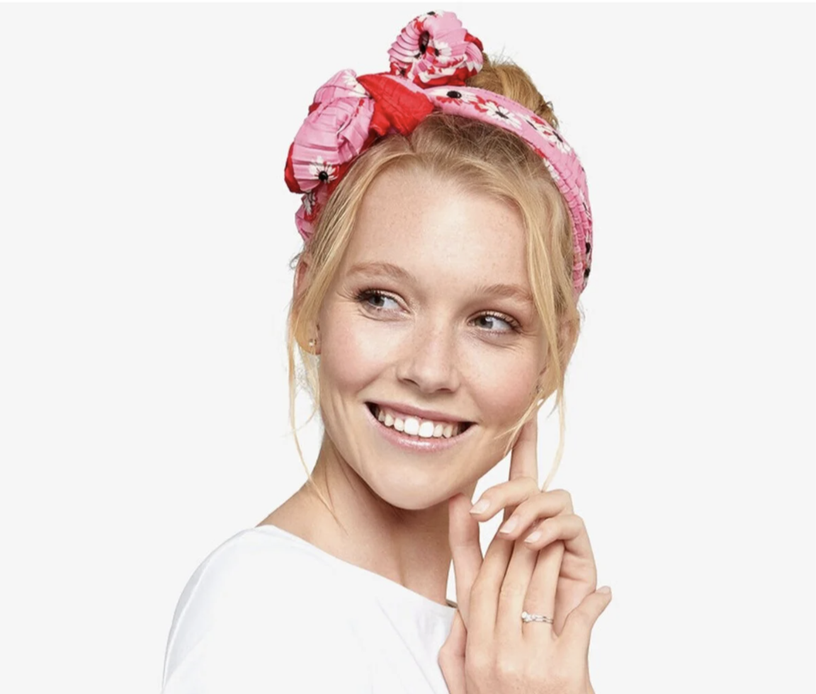 Tchibo Women Floral Print Scarf, Pink Combo