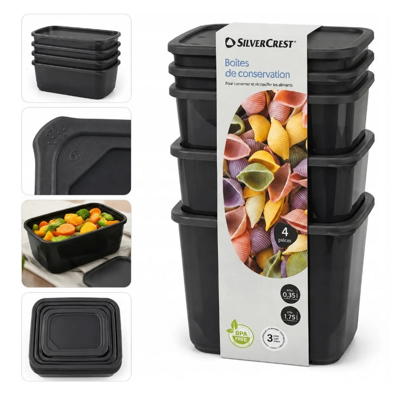 SilverCrest® Set of 4 food storage containers
