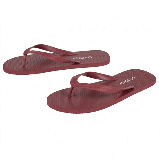 LIVERGY® Men's flip-flops (42/43, Red)