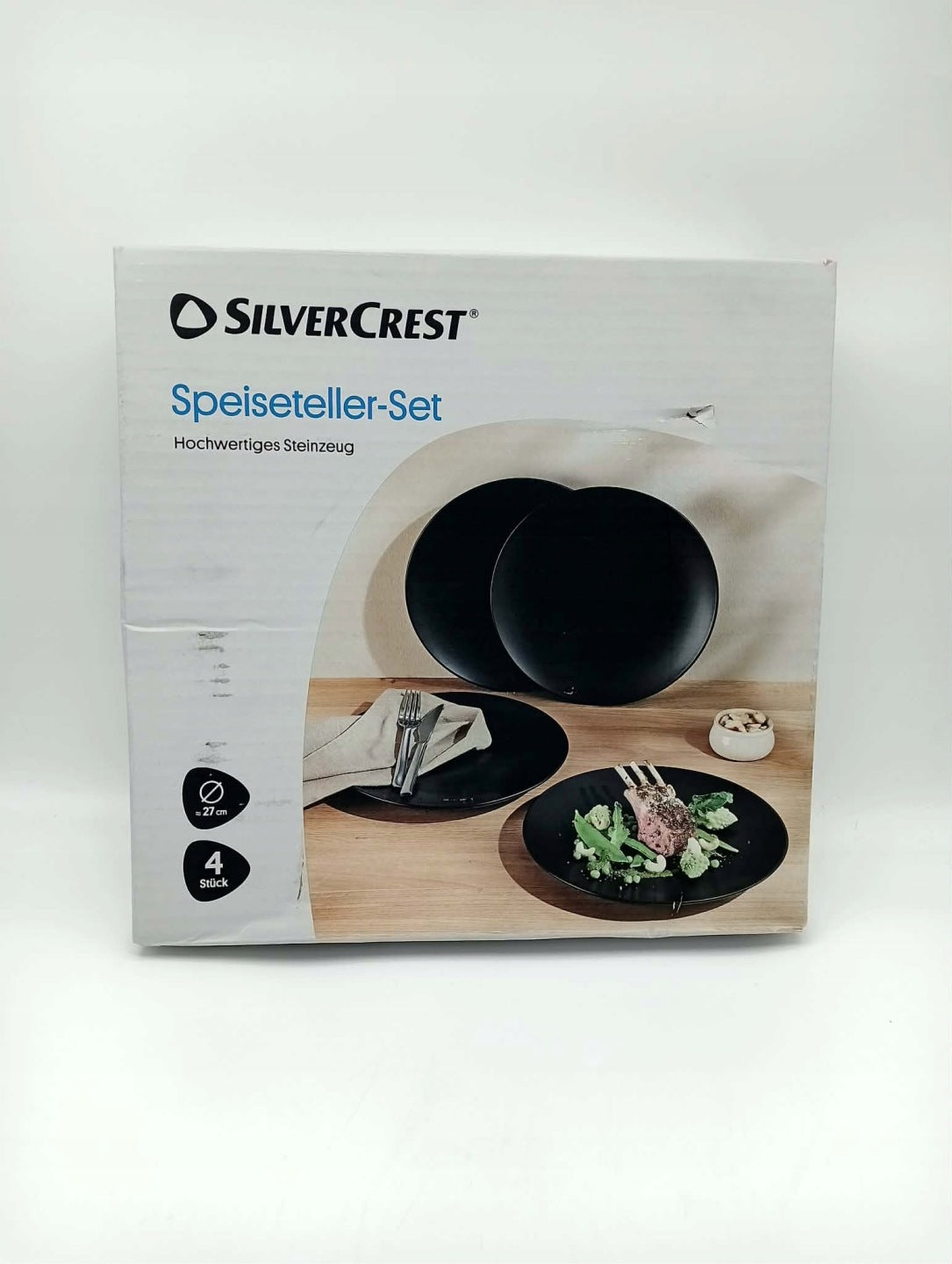 SILVERCREST® flat dinner plates 4pieces