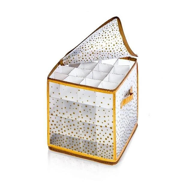 Premier Gold Ornament / Bauble Storage Box 30cm - 64pc
