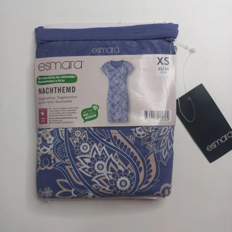 Women's nightgown (Blue/Pattern)