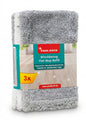 PAUL KOCH Microfiber Flat Mop Refill Pads - 3 Pack, Grey/White
