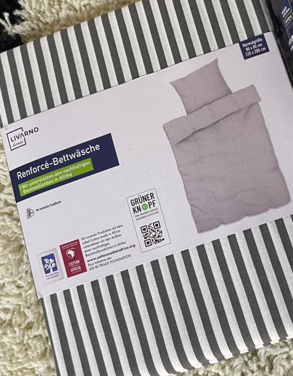 Livarno Home Renforcé Striped Bedding Set (Single)