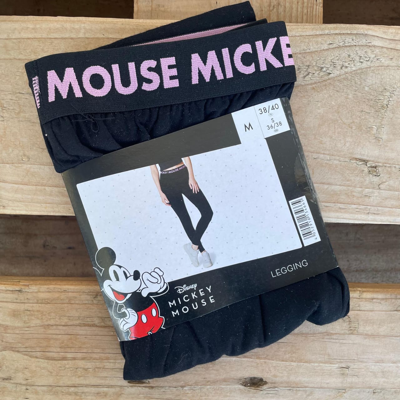 Women’s Disney Mickey Mouse Graphic Leggings – Black