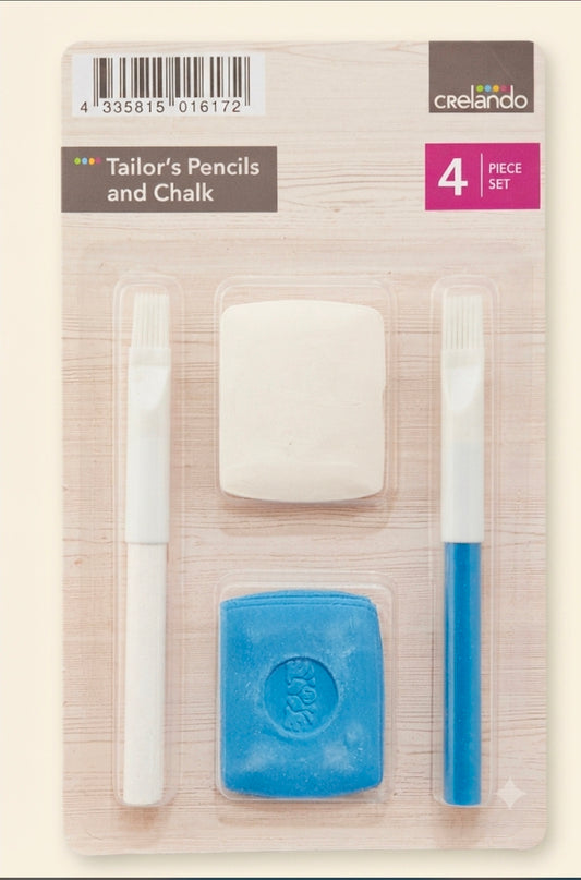 Crelando | 4-Piece Tailor's Chalk & Pencil Set – Precision Fabric Marking Tools