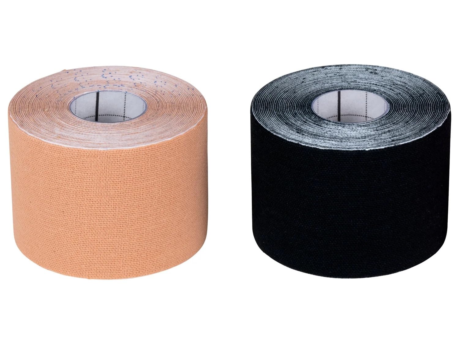 Sensiplast® Kinesiology Tapes. May be helpful for relieving muscle tension. Pack of 2. Composition: 95% cotton, 5% elastane. (Black and Beige)
