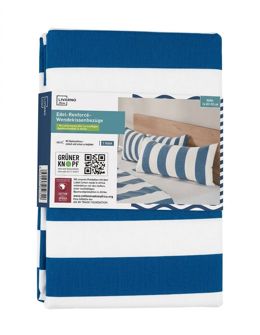 Livarno home Reversible Pillowcases, 2 pieces