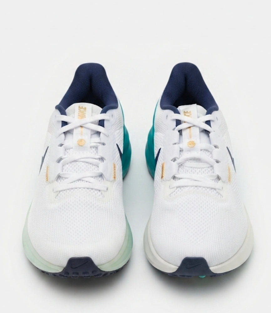 Zoom Air Performance Running Shoes - White / Deep Blue / Teal