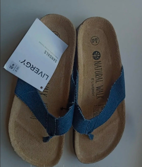 LIVERGY® Men's comfort naturalwalk flip-flops (jeans)