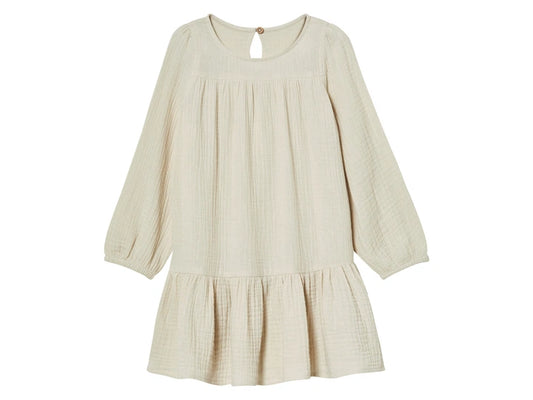 LUPILU Muslin Dress, Beige