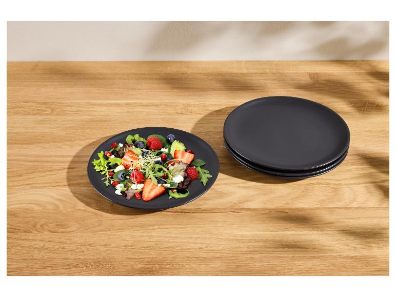 SilverCrest Dinner Plate Set, 4 Pieces (Black)