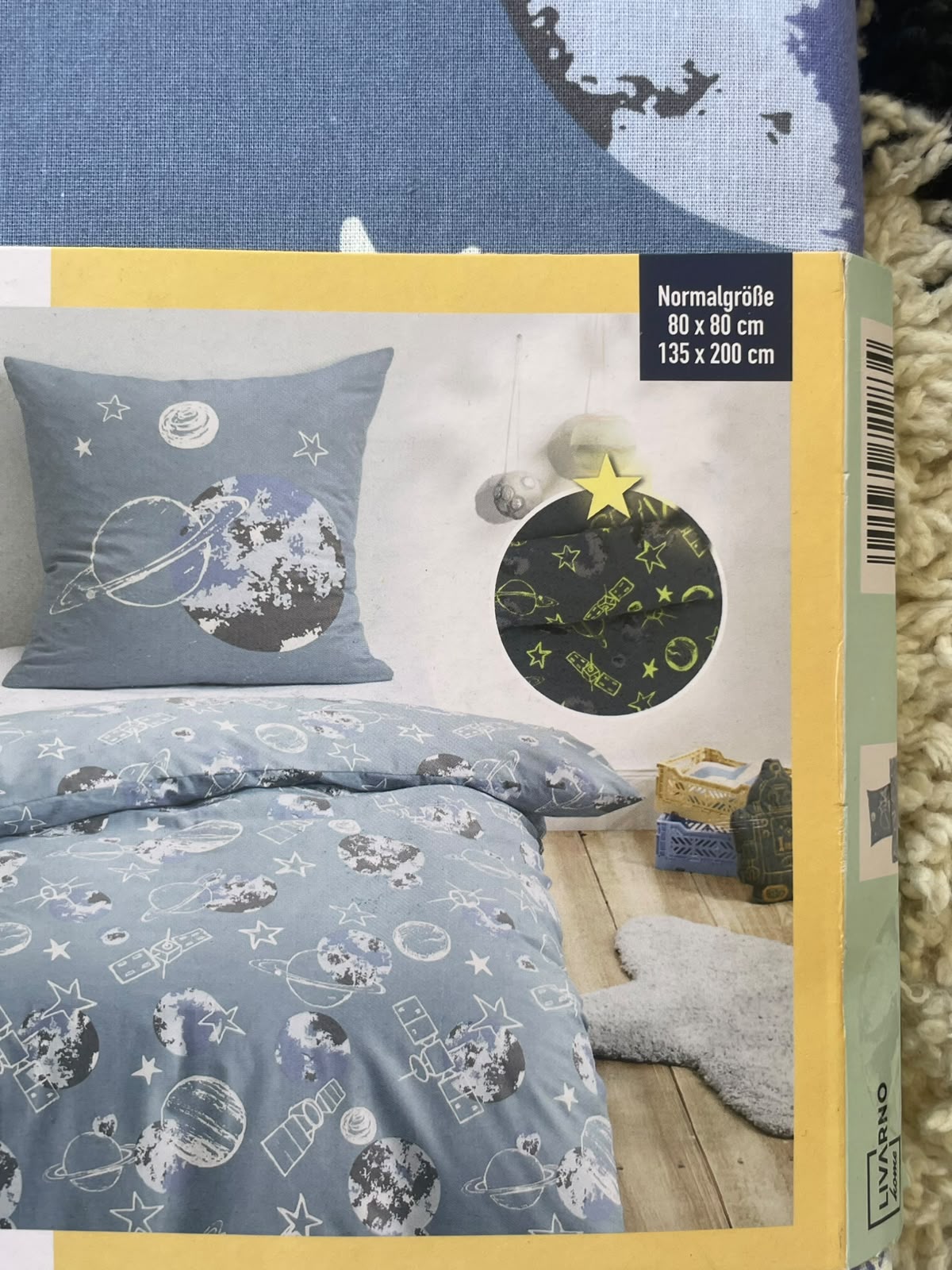 Livarno Home Kids Glow-in-the-Dark Space Bedding Set (135 x 200 cm)
