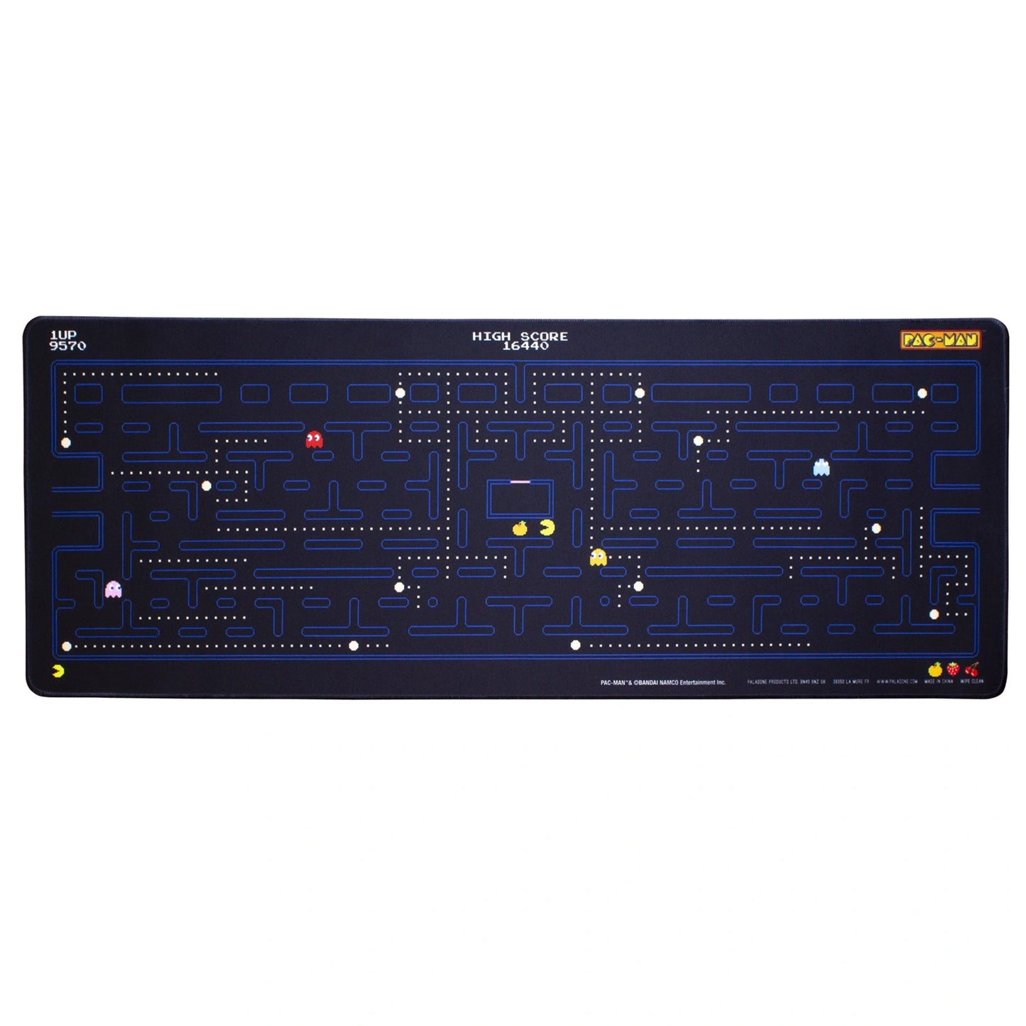Mouse pad, Pac-man, professional, gaming and desktop, non-slip XL model, waterproof, 80x30 cm