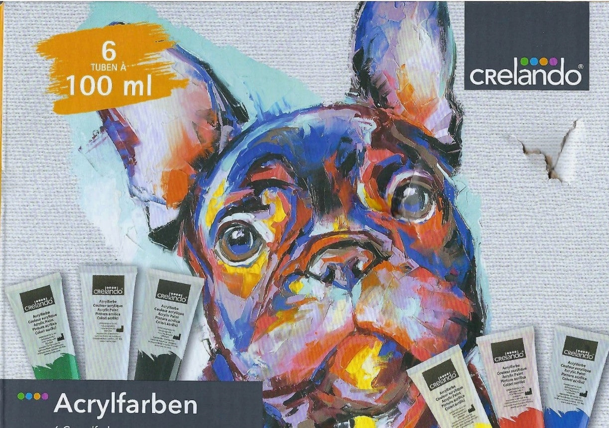 Crelando® Acrylic paints 6 tubes with 100 ml