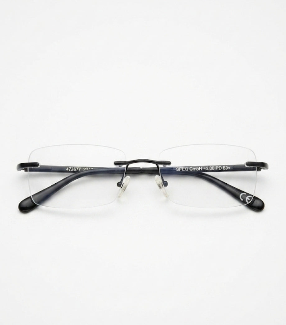 SPEQ Lightweight Rimless Reading Glasses – +3.00 Diopter