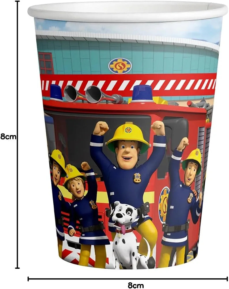 Fireman Sam Paper Party Cups - 8 Pack