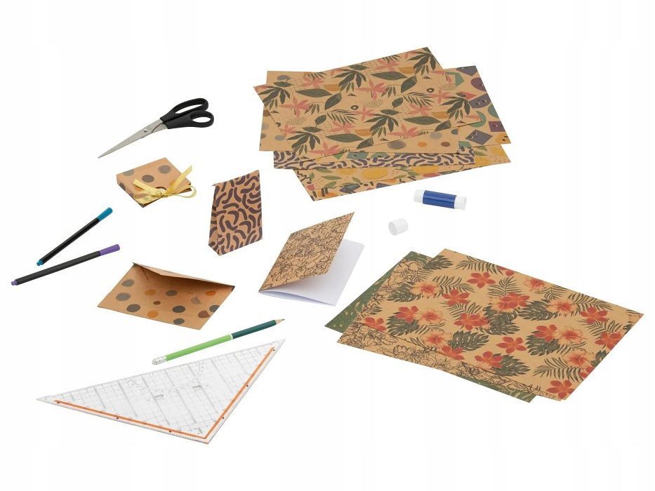 CRELANDO® Cardboard and paper For Scrapbooking, Handmade Craft. Set Of 20 A4 Sheets.