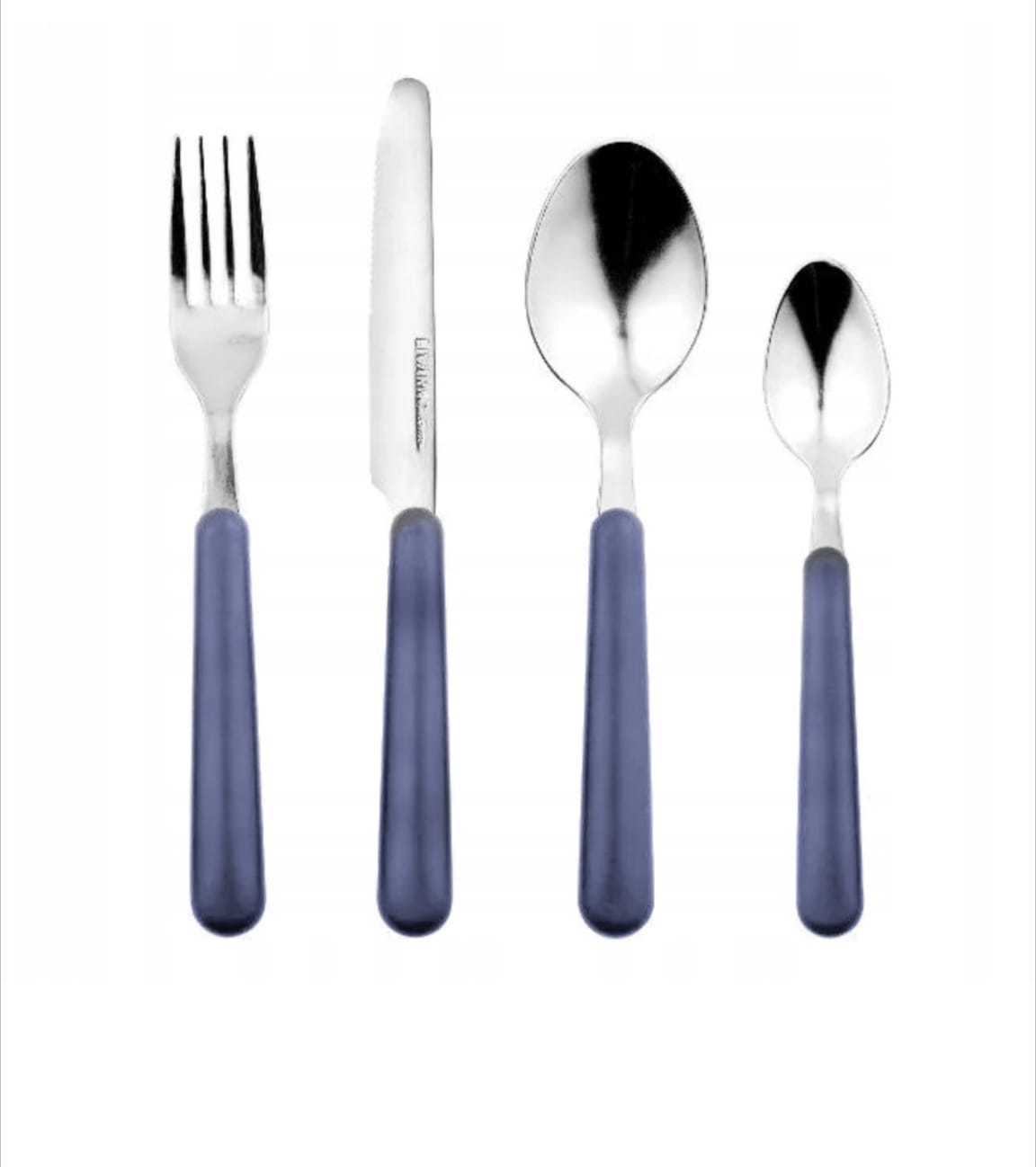 LIVARNO home 16-Piece Stainless Steel Cutlery Set – Navy Blue Handles