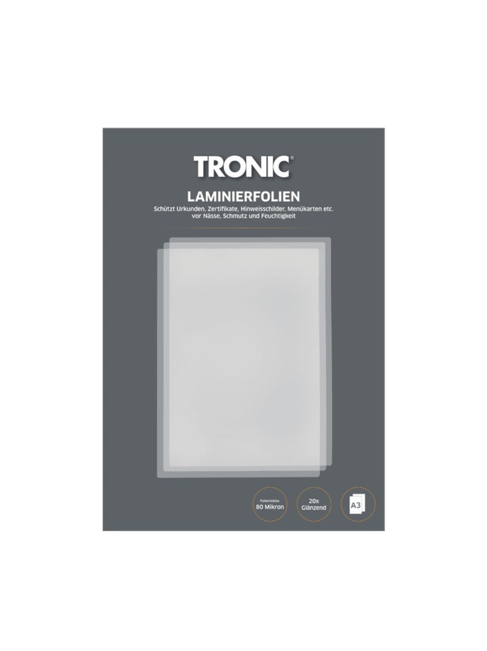 TRONIC® Laminating Foils for Hot Laminating A3
