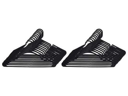 LIVARNO home clothes hangers, 20 pieces, black