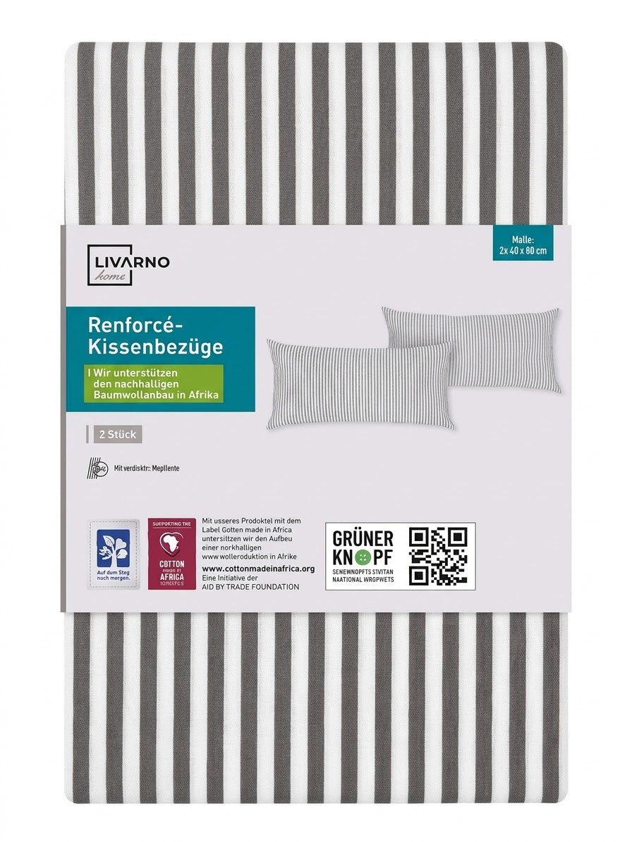 Livarno home Reinforced-Pillowcases, Set of 2