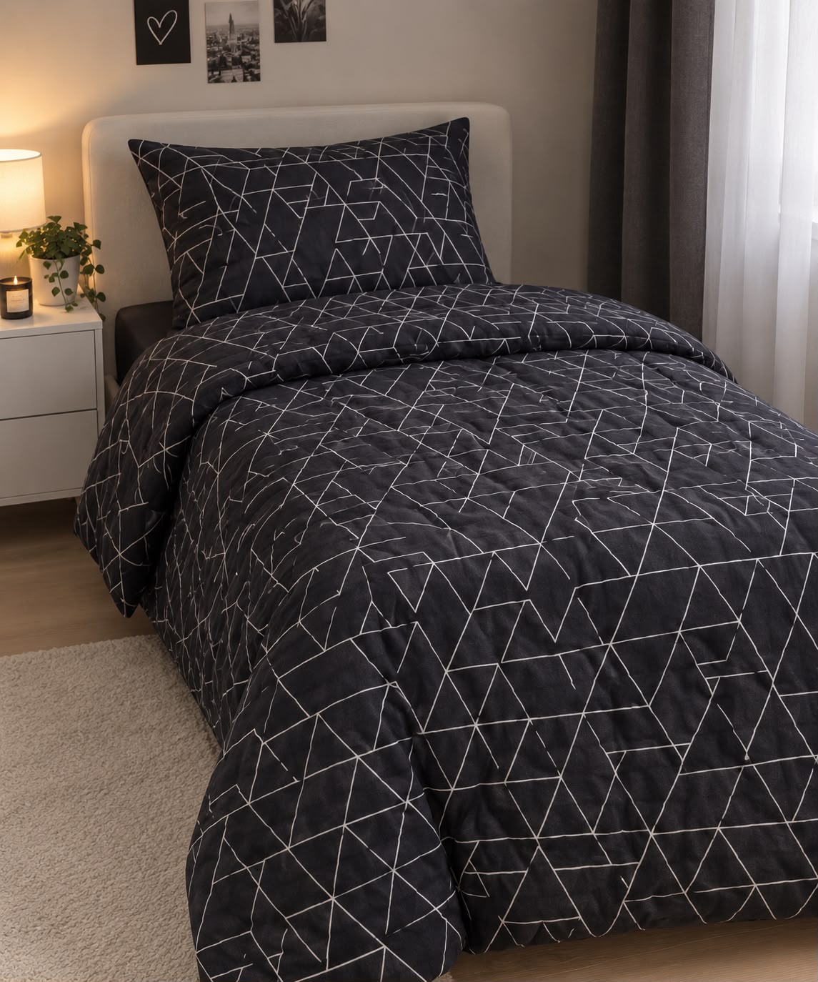 Livarno Home Cotton Reversible Bedding Set (Single)