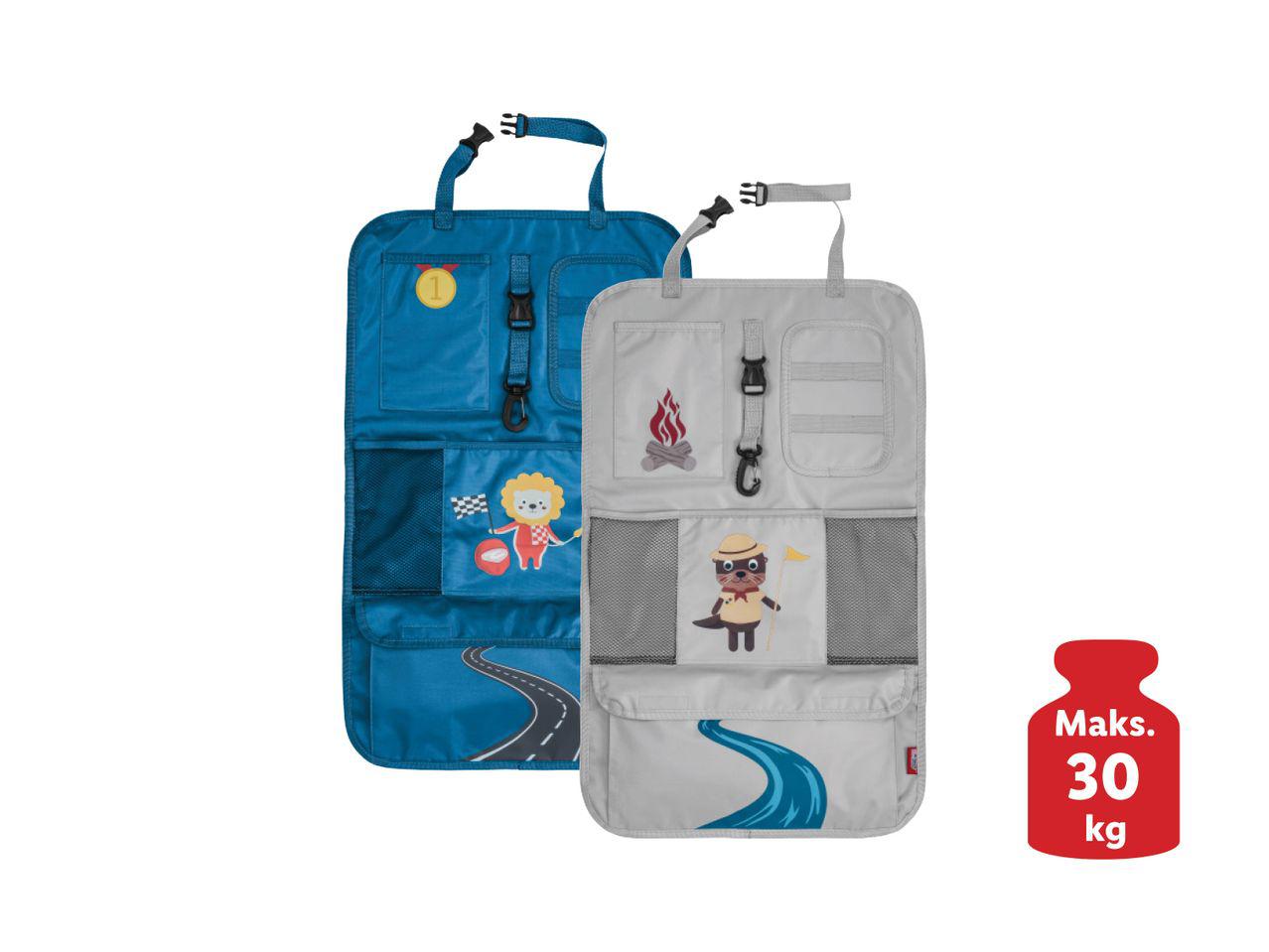 Organizer for the back of the front car seats ( designed for the kids )