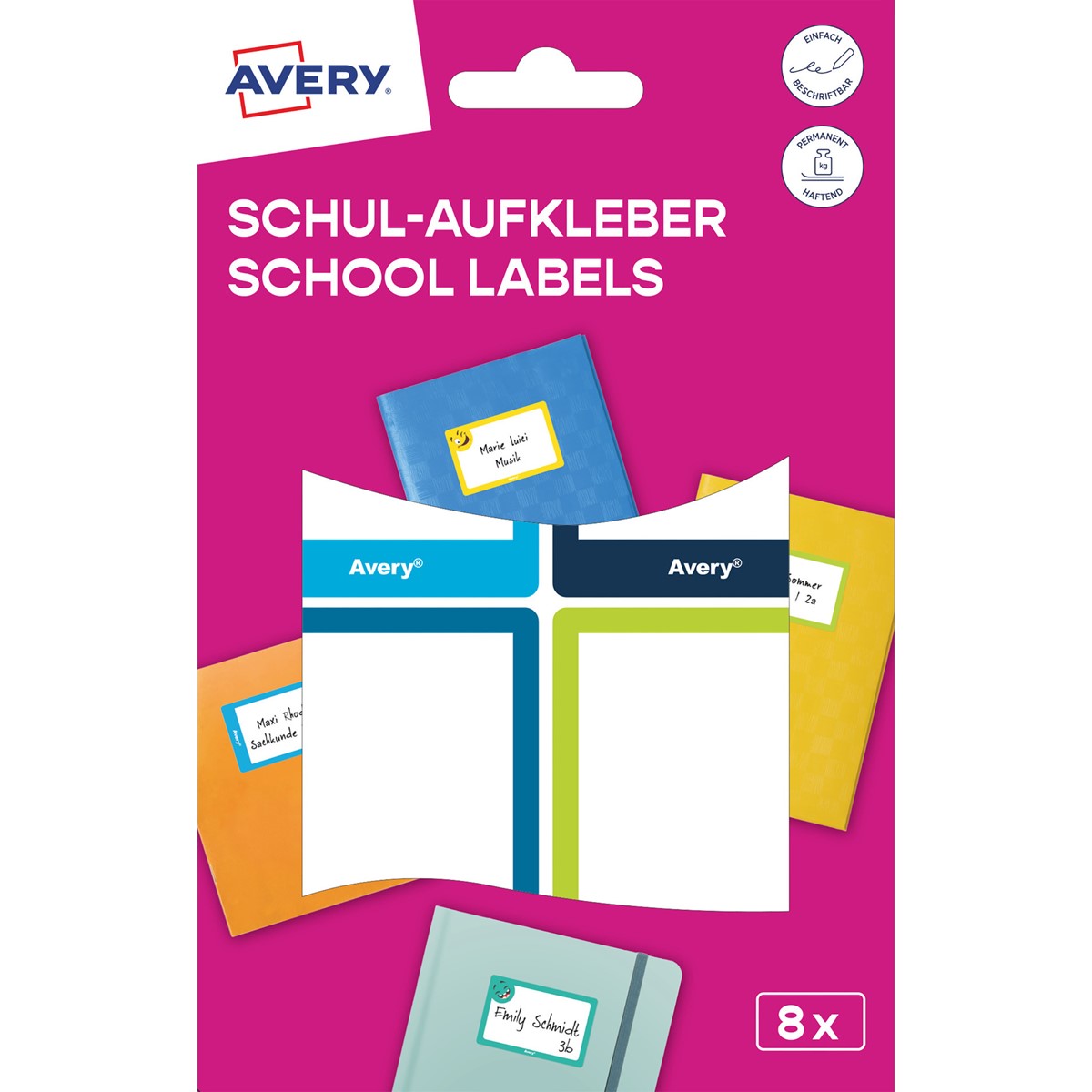 Avery School Stickers 8 pieces