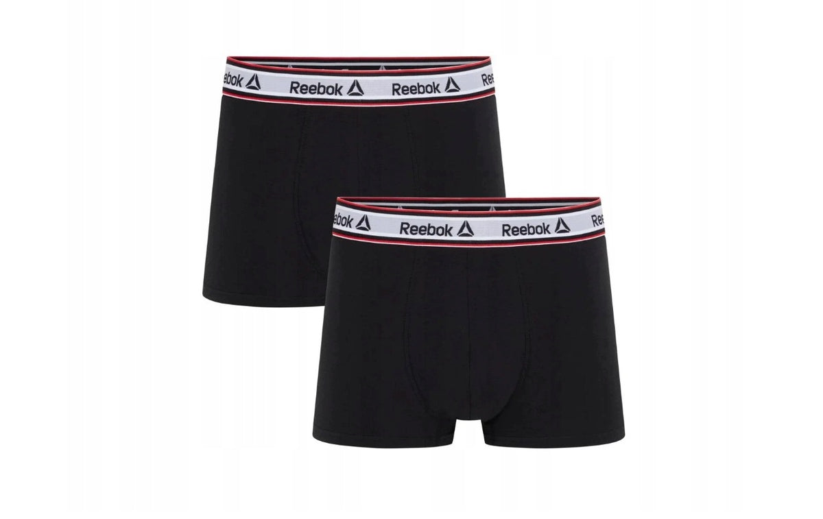 Reebok men's black boxers 2 pack