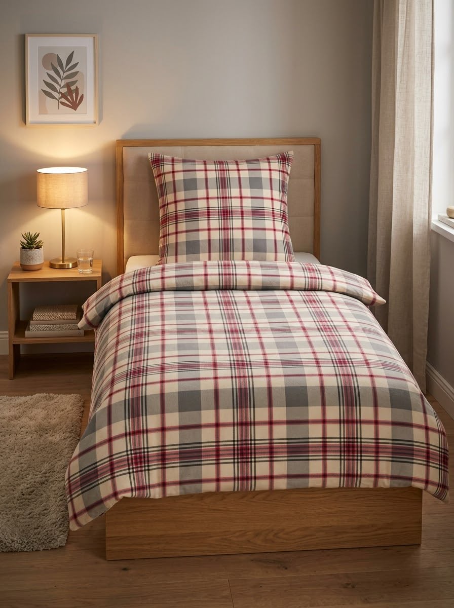 Livarno Home Fine Flannelette Bed Linen (Single Size)