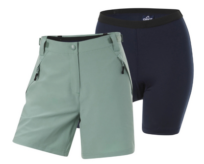 Newcential Women's Functional Cycling Shorts 2-in-1 (Green)