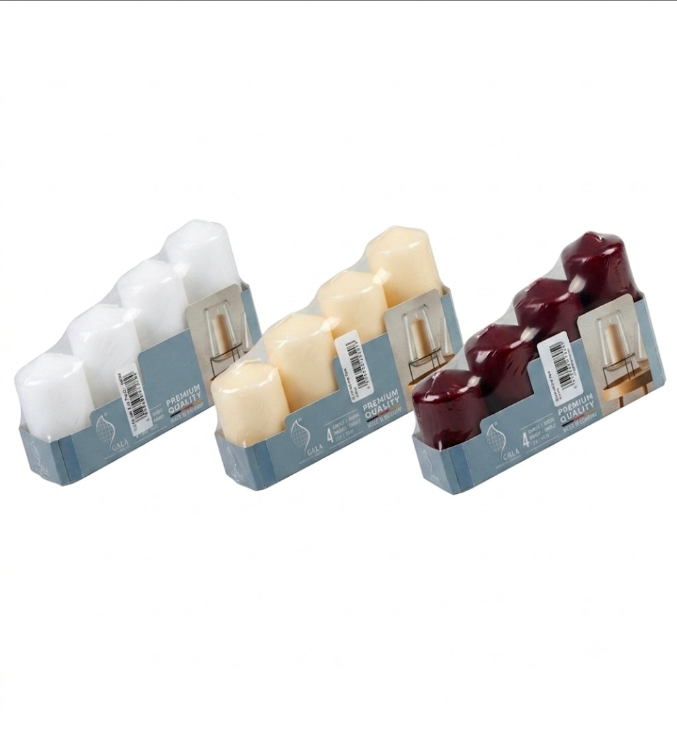 Pillar Candles, Set of 4