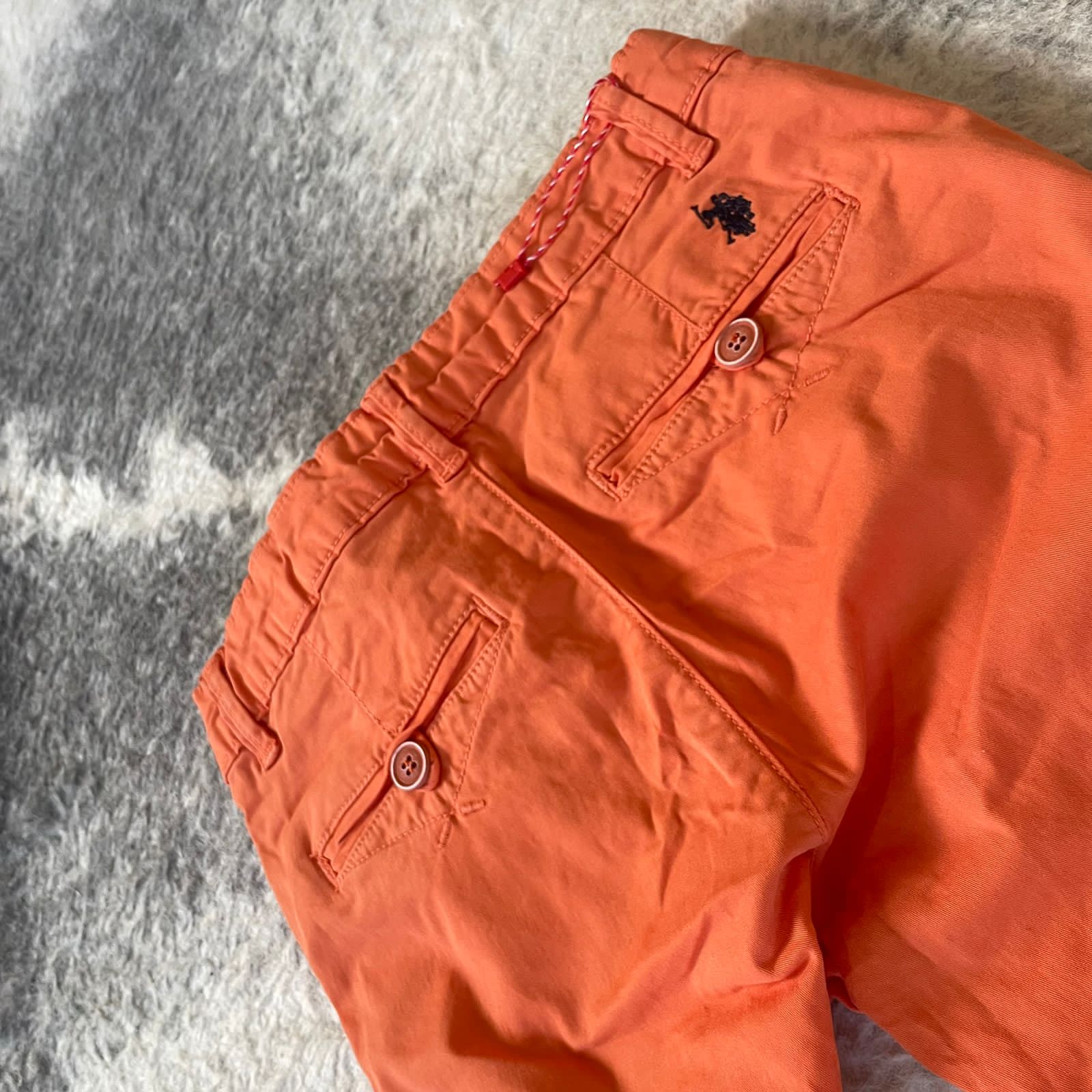 Boys' U.S. Polo Assn. Burnt Orange Slim Chino Pants