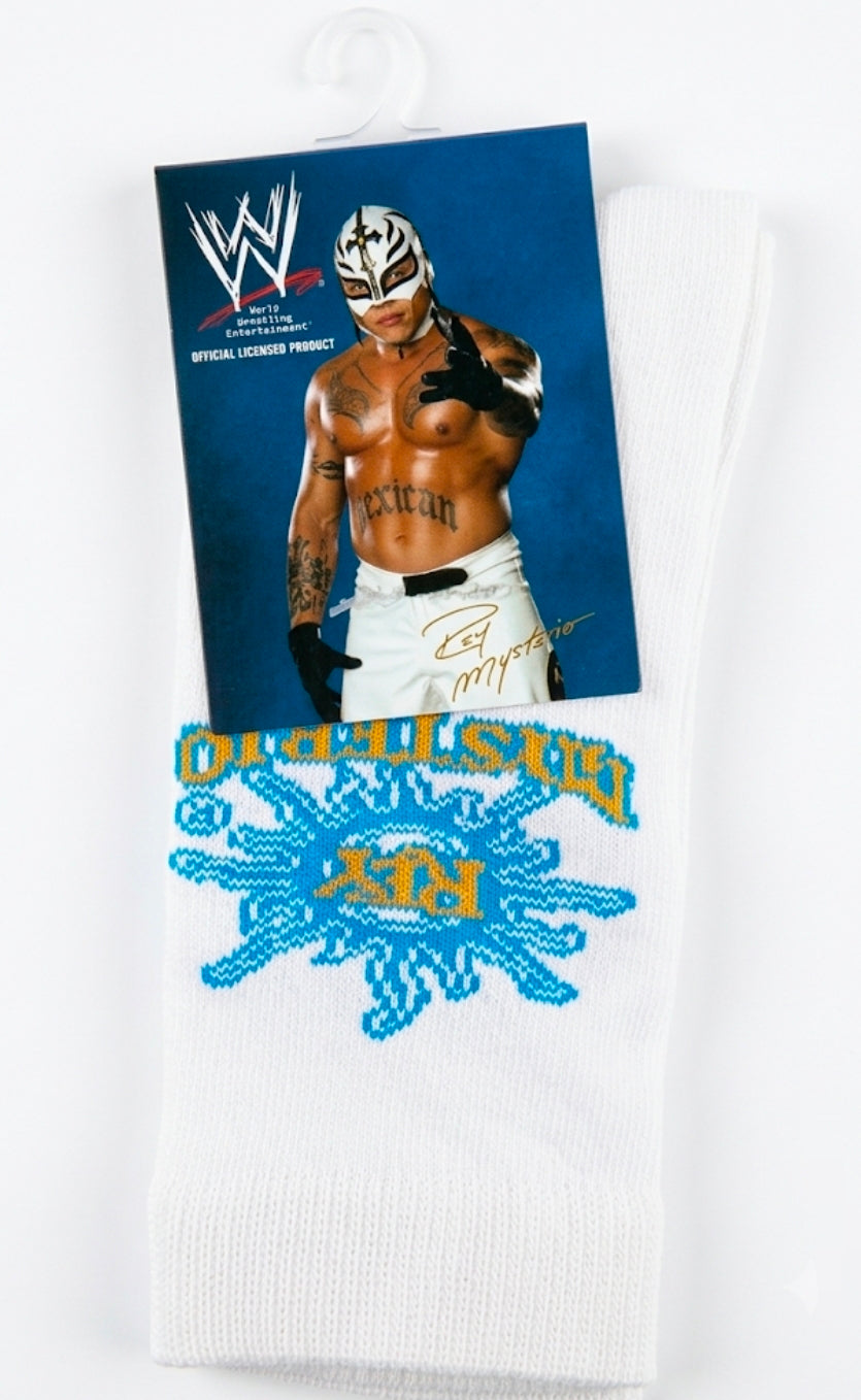 WWE set of 1 pairs of socks rey mysterio smack down (white)