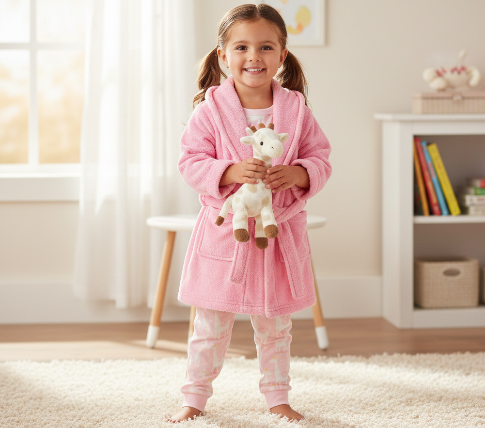 SOL Sleep Girls Pajama With Robe Set, Llama Theme