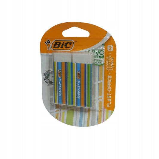 BIC PLAST-OFFICE ERASER FOR SCHOOL, OFFICE set of 2