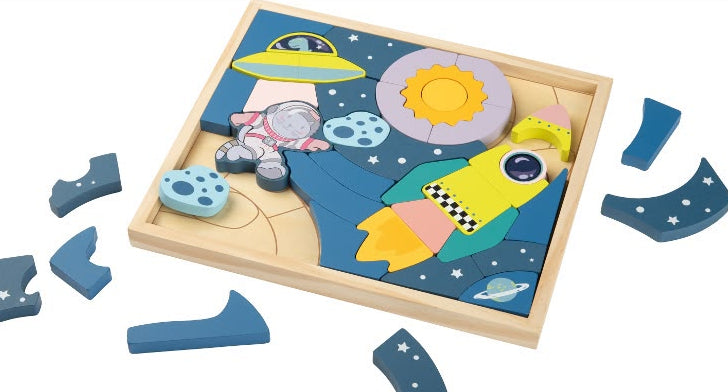 Playtive Wooden Space Puzzle