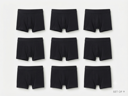 LIVERGY Men’s Boxers set, 9 pcs (Black)