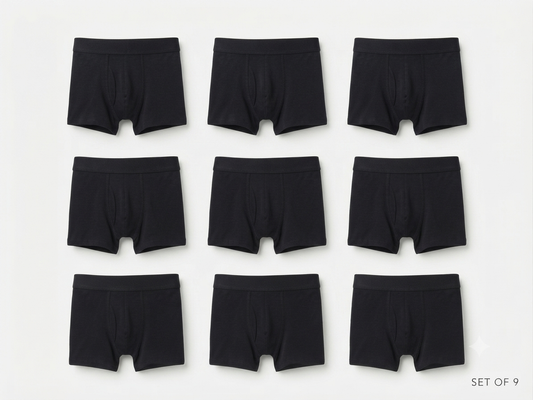 LIVERGY Men’s Boxers set, 9 pcs (Black)