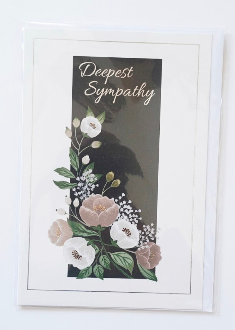 Deepest Sympathy Floral Greeting Card