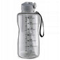 CRIVIT® 2L Gray Water Bottle with Straw, Mouthpiece, BPA FREE, and Measuring Cup