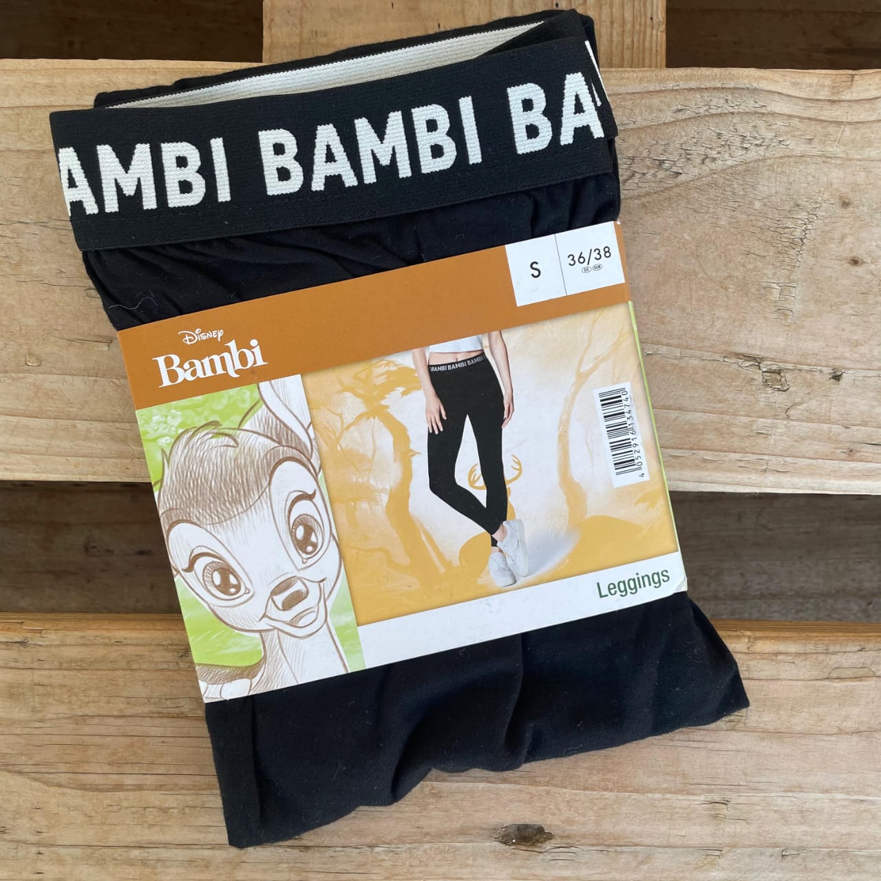Women’s Disney Bambi High-Waist Graphic Leggings – Black